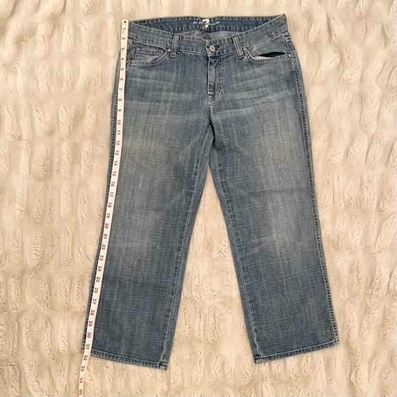 🪩7 For All Mankind VINTAGE Y2K Crop A Pocket Jeans - Picture 2 of 12
